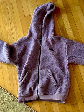 Kin Cozy Lavender Hooded Fleece Zip Jacket